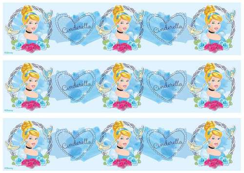 Cinderella Edible Icing Cake Strips - Click Image to Close